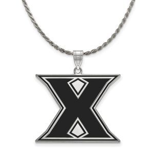 Sterling Silver Xavier U. XL Enamel 'X' Necklace - 18 Inch
